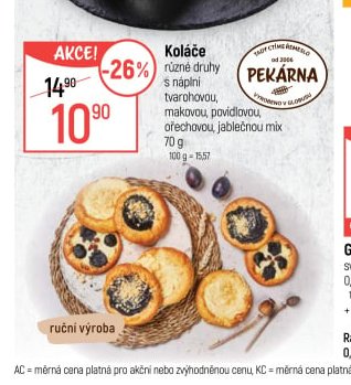 Koláče různé druhy