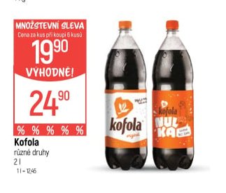 Kofola různé druhy