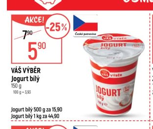 Váš Výběr Jogurt bílý 150 g