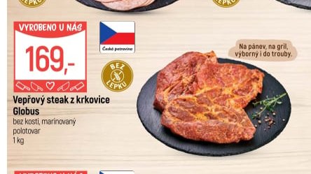 Vepřový steak z krkovice Globus