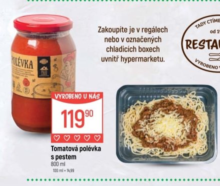 Tomatová polévka s pestem