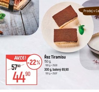 Řez Tiramisu 150 g