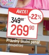Prázdný školní penál
