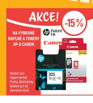 Náplně a tonery HP a Canon