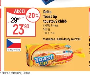 Delta Toast tip toustový chléb