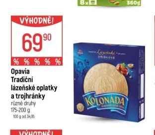 Opavia Tradiční lázeňské oplatky a trojhránky