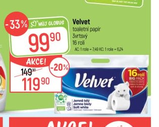 Velvet toaletní papír