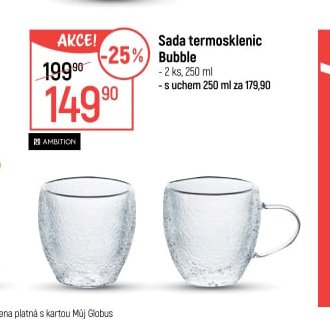 Sada termosklenic Bubble
