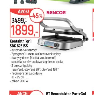Kontaktní gril SBG 6231SS