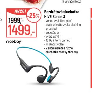 Bezdrátová sluchátka HIVE Bones 3