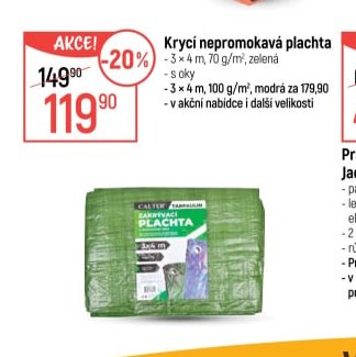 Krycí nepromokavá plachta