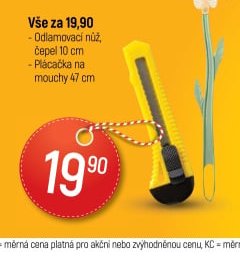 Vše za 19,90 (Odlamovací nůž, Plácačka na mouchy)