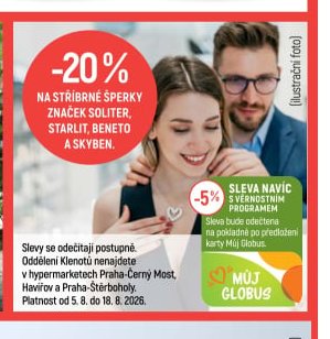 Na stříbrné šperky značek SOLITER, STARLIT, BENETO a SKYBEN -20%