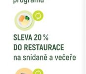 SLEVA 20 % DO RESTAURACE na snídaně a večeře