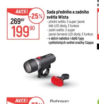 Sada předního a zadního světla Wista