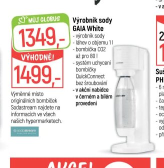 Výrobník sody GAIA White