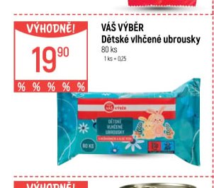 Váš výběr Dětsé vlhčené ubrousky