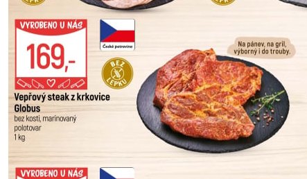 Vepřový steak z krkovice Globus
