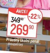 Prázdný školní penál