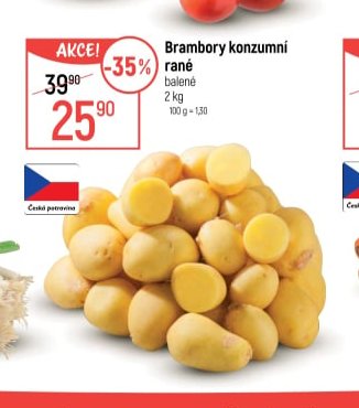 Brambory konzumní rané