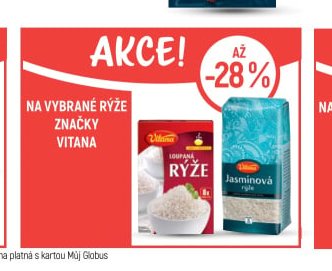 Na vybrané rýže značky Vitana