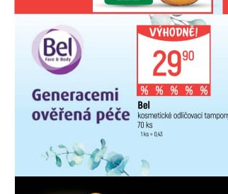 Bel kosmetické odličovací tampony