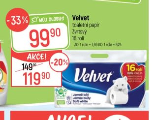 Velvet toaletní papír