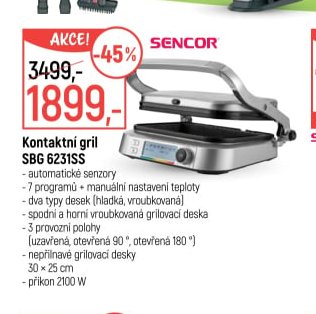 Kontaktní gril SBG 6231SS