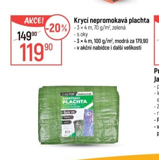 Krycí nepromokavá plachta
