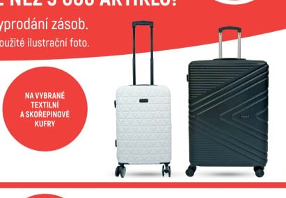 Na vybrané textilní a skořepinové kufry
