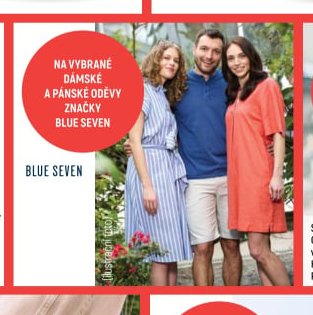 Na vybrané dámské a pánské oděvy značky BLUE SEVEN