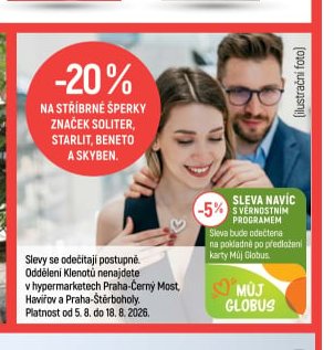 Na vybrané šperky značek SOLITER, STARLIT, BENETO a SKYBEN -20%