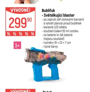Bublifuk Světélkující blaster
