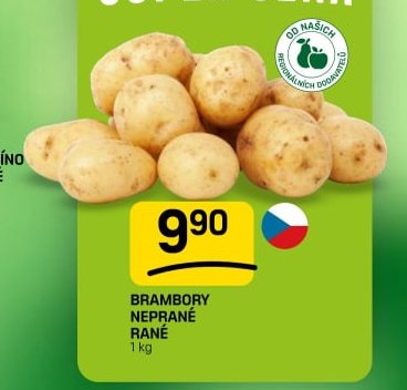 Brambory neprané rané