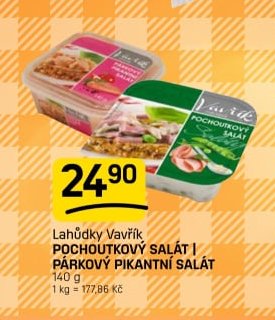 Lahůdky Vavřík POCHOUTKOVÝ SALÁT / PÁRKOVÝ PIKANTNÍ SALÁT