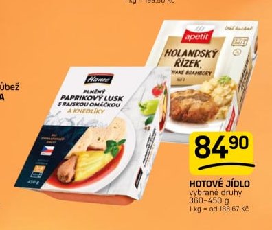 HOTOVÉ JÍDLO