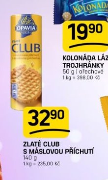 ZLATÉ CLUB S MÁSLOVOU PŘÍCHUTÍ