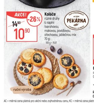 Koláče různé druhy 70 g