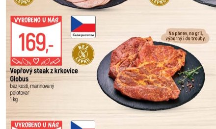 Vepřový steak z krkovice Globus