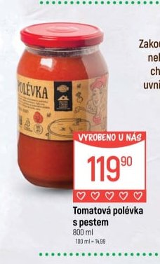 Tomatová polévka s pestem