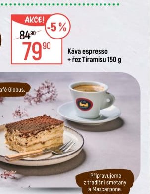 Káva espresso + řez Tiramisu 150 g