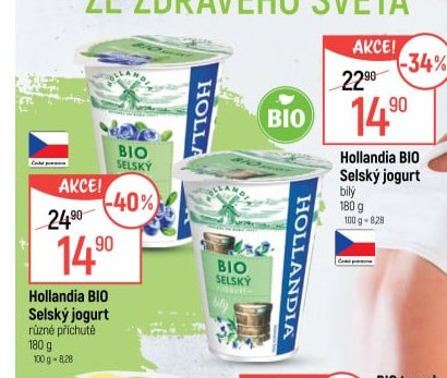 Hollandia BIO Selský jogurt bílý 180 g