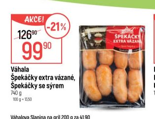 Váhala Špekáčky extra vázané, Špekáčky se sýrem