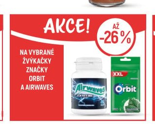 Žvýkačky značky Orbit a Airwaves