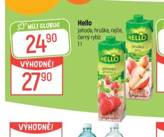 Hello jahoda, hruška, rajče, černý rybíz 1l
