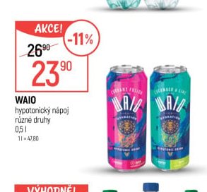 WAIO hypotonický nápoj různé druhy 0,5l