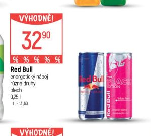 Red Bull energetický nápoj různé druhy plech 0,25l