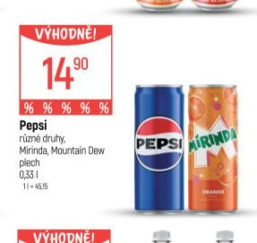 Pepsi, Mirinda, Mountain Dew