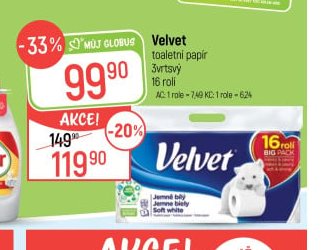 Velvet toaletní papír