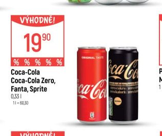 Coca-Cola, Coca-Cola Zero, Fanta, Sprite